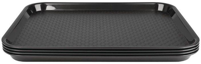  Kristallon Fast-Food-Tablett schwarz 34,5 x 26,5cm 