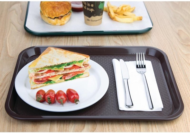  Kristallon Fast-Food-Tablett braun 41,5 x 30,5cm 