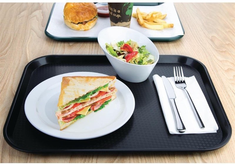  Kristallon Fast-Food-Tablett schwarz 45 x 35cm 