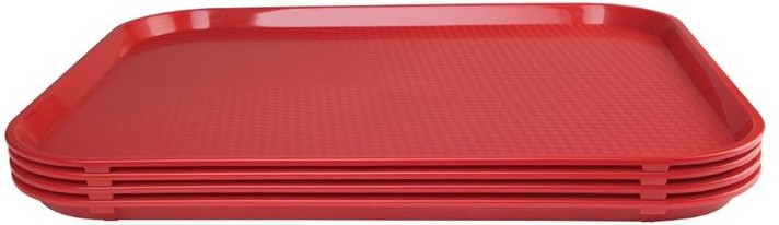  Kristallon Fast-Food-Tablett rot 45 x 35cm 