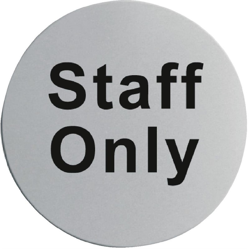  Gastronoble Edelstahlt&uuml;rschild "Staff Only" 