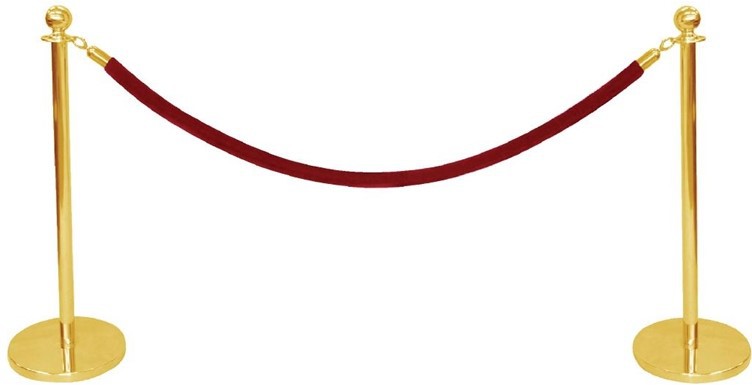  Bolero Absperrkordel rot-Messing 