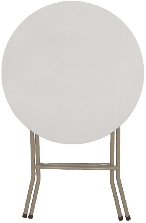  Bolero runder Klapptisch wei&szlig; 60cm 