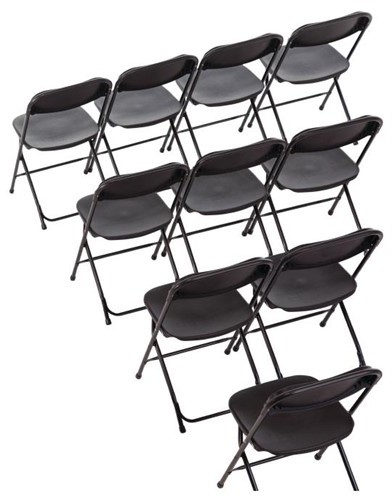  Bolero leichtgewichtige Klappst&uuml;hle schwarz 
