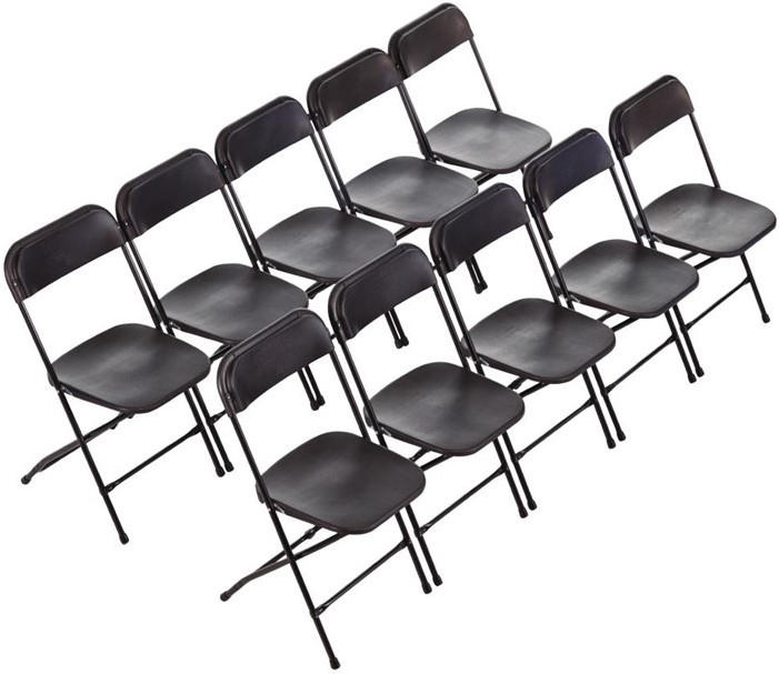  Bolero leichtgewichtige Klappst&uuml;hle schwarz 