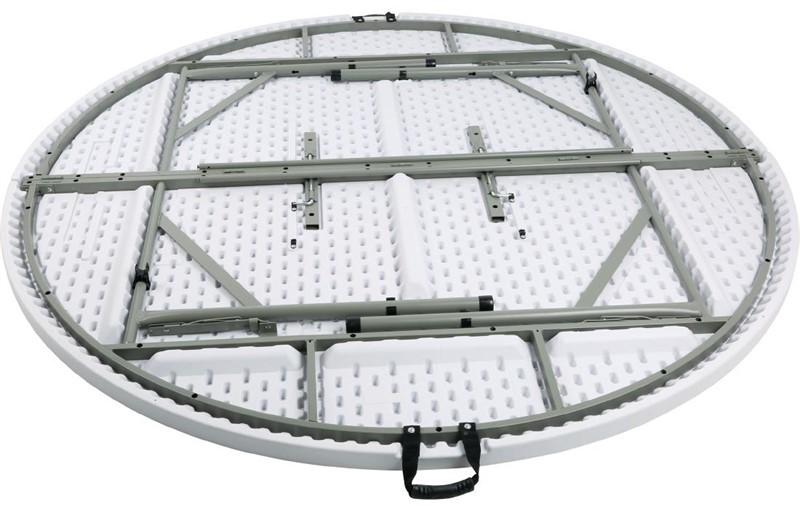  Bolero runder Klapptisch wei&szlig; 183cm 
