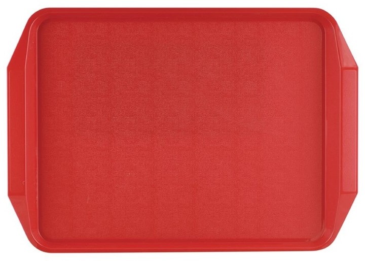  Roltex Serviertablett mit Griffen rot 43,5 x 30,5cm 