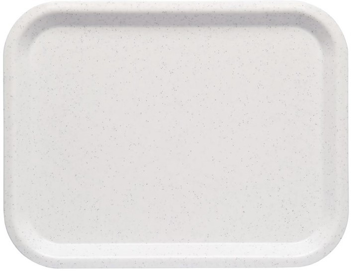  Roltex Nordic Serviertablett wei&szlig; gefleckt 36 x 28cm 