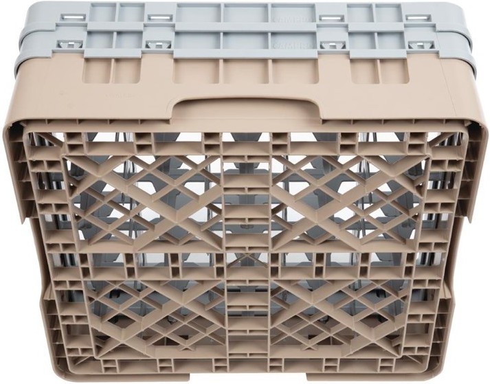 Cambro Gl&auml;sersp&uuml;lkorb beige mit 25 F&auml;chern max Glash&ouml;he 13,3cm 