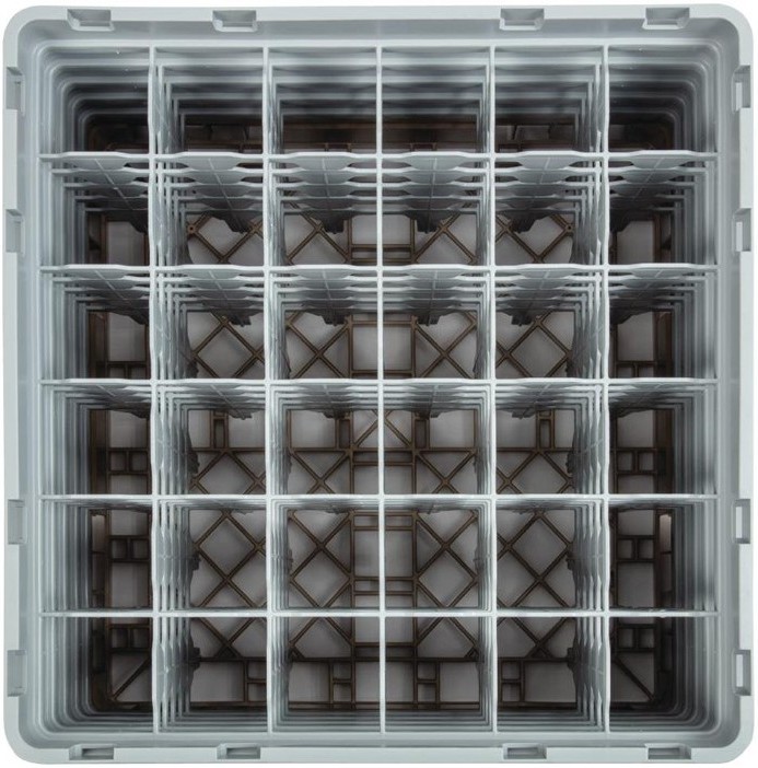  Cambro Gl&auml;sersp&uuml;lkorb beige mit 36 F&auml;chern max Glash&ouml;he 25,7cm 