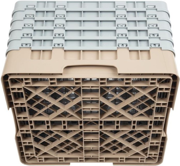  Cambro Gl&auml;sersp&uuml;lkorb beige mit 36 F&auml;chern max Glash&ouml;he 25,7cm 
