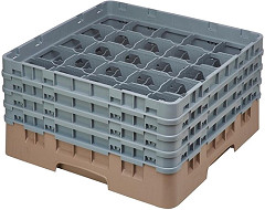  Cambro Gl&auml;sersp&uuml;lkorb beige mit 25 F&auml;chern max Glash&ouml;he 21,5cm 